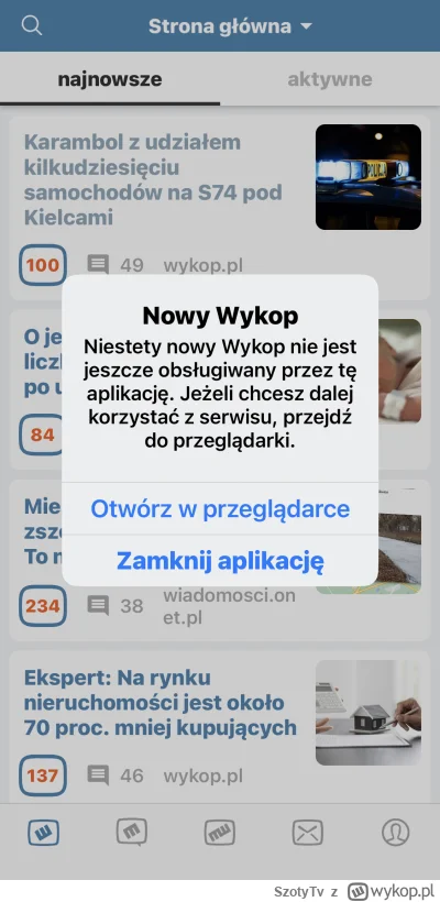 SzotyTv - @wykop: aplikacje naprawcie na #ios dużo użytkowników uciekło bo przeglądaj...