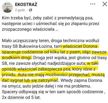 Miauczynskiadasadam - @WielkiNos: to ten sam debil - ZABEZPIECZAŁ psa puszczając go l...