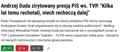 splinter96 - Andrzej chyba w końcu zerwał się Prezesowi ze smyczy xD
#polityka #bekaz...