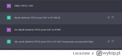 LucaJune - @LucaJune: nauczyłem go, ale jednak słabo