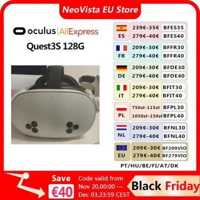 n____S - ❗ Meta Quest3S 128GB VR Glasses [EU]
〽️ Cena: 298.64 USD
➡️ Sklep: Aliexpres...