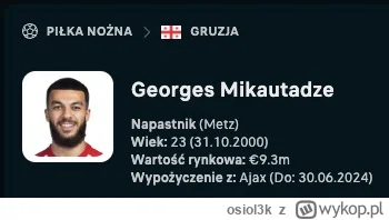 osiol3k - @MalpkaJeanPaul: średni z niego Abdul, chłop jest Gruzinem, ale faktycznie ...