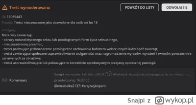 Snajpi - ja wiem że trzeba mieć dodatkowy chromoson żeby być moderatorem na wykopie a...