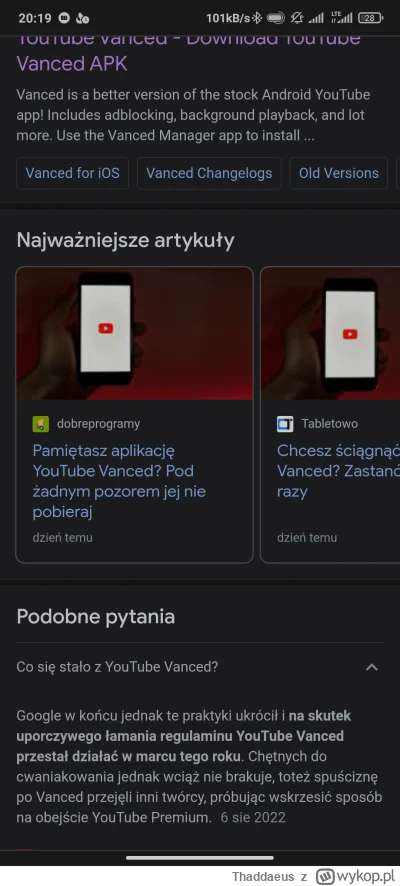 Thaddaeus - #vanced #youtube #android #youtubevanced 
mirasy skąd pobrać YouTube vanc...