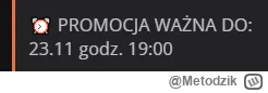 Metodzik - @Vraagno: huja prawda

 Napisałeś to 24.11 o 20:30 a tutaj taki drobny szc...