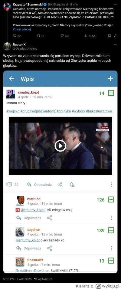 Kieranz - Mariusz, zmiłuj się XDDD Ciekawe jaki tu ma nick ( ͡° ͜ʖ ͡°)
#polityka #kan...