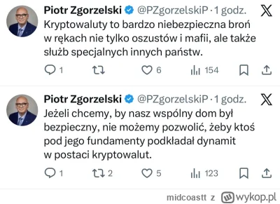 midcoastt - Wszystkich posiadaczy kryptowalut wsiądzie do więzienia!!1!1!
#polityka