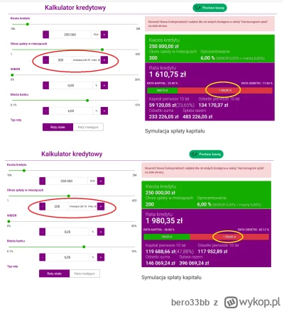 bero33bb - @Nullek: część odsetkowa wychodzi tak samo w obu przypadkach - tylko jeśli...