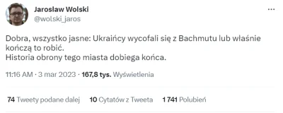 Zuben - Czyli kierując się odwróconym wolskim trzeba zakładać że Ukraińcy nie wycofal...