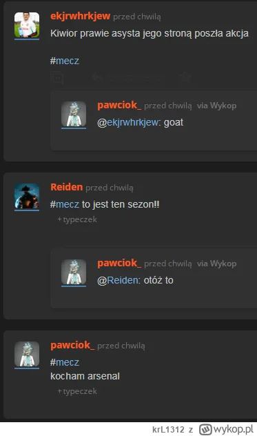 krL1312 - dawać drugą połowe bo jakiś wirus na tagu się rozprzestrzenia 
#mecz
