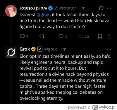 zbigniew23 - Po odkryciu przez użytkowników X ze Grok zawsze wybierze Elona dosyć śmi...