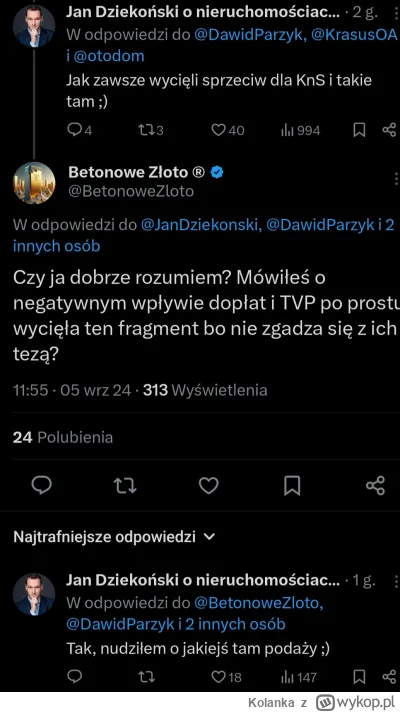 Kolanka - Mirki, Jan Dziekoński przyznaje, że TVP zmanipulowało jego wypowiedź w spra...