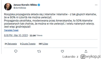 Lukardio - https://twitter.com/JkmMikke/status/1634241706538438657

#polska #4konserw...