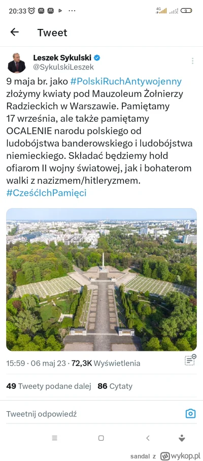 sandal - @peter1616 o popatrz pan to Sykulski jest lewakiem, wydawało mi się że brand...