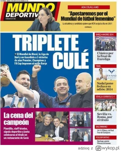adzioq - Okładka dzisiejszego katalonskiego dziennika Mundo Deportivo, ogłasza, ze ki...
