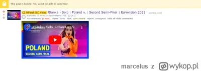 marcelus - Wątek o Blance na #reddit jako jedyny jest zablokowany xDDDDD

#eurowizja ...
