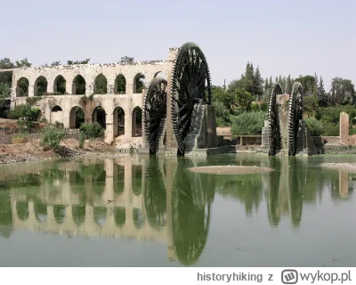 historyhiking - Starożytne koło nawadniające (noria) w Hama w zachodniej Syriii. Nori...