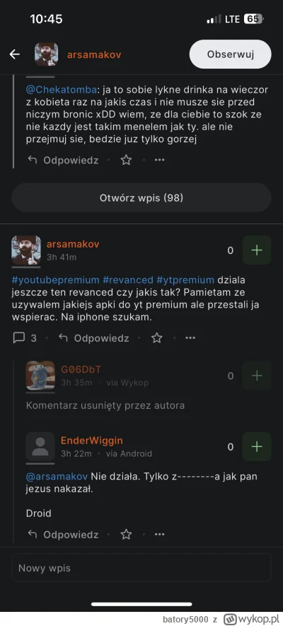 batory5000 - chwalenie się oszukiwaniem bo kiedyś się nie potrafiło z umiarem zarobić...