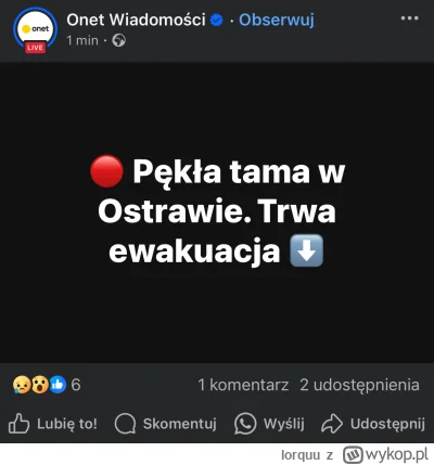 lorquu - #powodz Pękła właśnie tama w Ostrawie