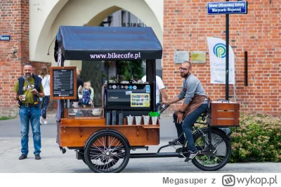 Megasuper - Kawka u takiego "rowerzysty" 17 zł czyli tyle.ile w dobrej kawiarni. A ni...