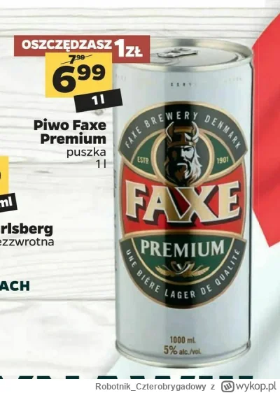 Robotnik_Czterobrygadowy - Czas znieczulić sie piwem, cały 1l piwa FAXE.
#przegryw