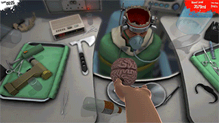 Strahl - >Surgeon simulator
 Miałem w szpitalu pokaz właśnie wirtualnej aplikacji na ...