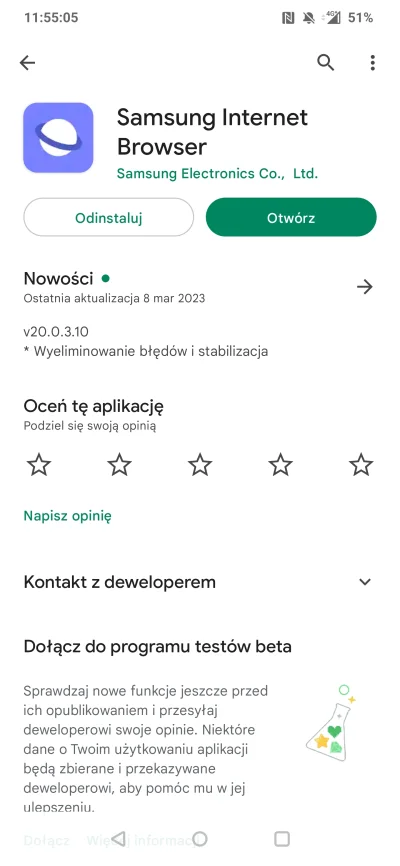 Dokkblar - @billybumbler: przeglądarka Samsunga, ogólnie polecam plus imo najlepiej d...