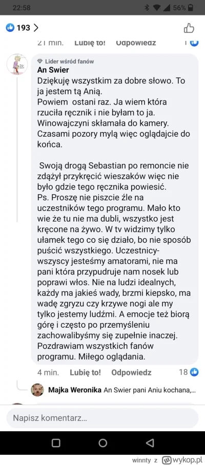 winnty - Wyjaśnienie sytuacji ręcznikowej przez odrzuconą dzisiaj Anię 

#rolnikszuka...