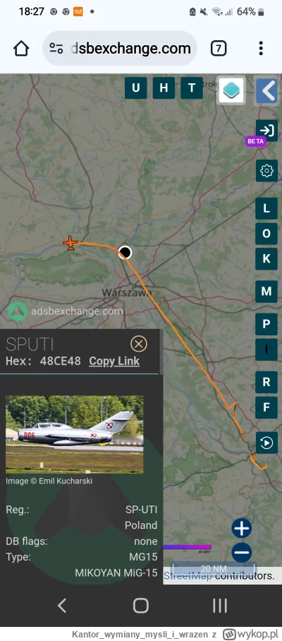 Kantorwymianymysliiwrazen - Taki zabytkowy cudak przed chwilą przeleciał mi nad domem...