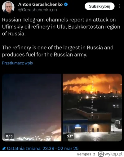 Kempes - #ukraina #rosja #wojna

Do porannej kawusi ( ͡º ͜ʖ͡º)
Dronem dolecieć na 130...