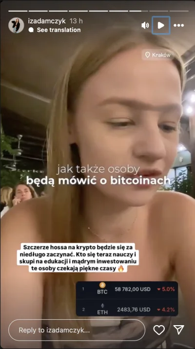 gymw8nhnzd - Izunia poleca kupowanie krypto bo jest dołek i zaraz będzie rosło, ale "...