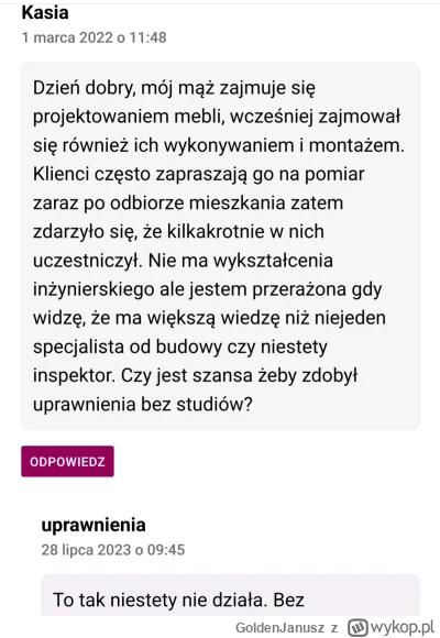 GoldenJanusz - mariusz skręca meble więc mu się należą uprawnienia budowlane xd jprdl...