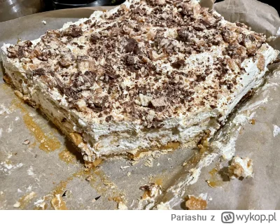 Pariashu - Ciasto Lion by huop. Bez pieczenia bo przekładane herbatnikami. Masa krówk...