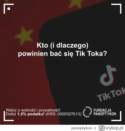 panoptykon - Tik Tok w Chinach i w Polsce to dwie zupełnie inne aplikacje

Dosłownie,...