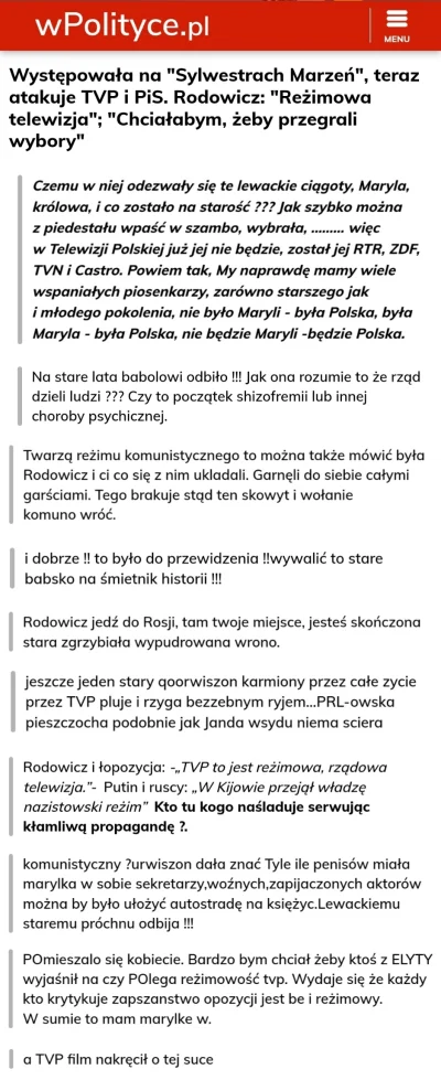 sznioo - A dzisiejszym wrogiem Polski... Maryla Rodowicz ( ͡° ͜ʖ ͡°) #inteligencjawpo...