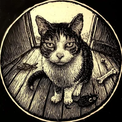 GARN - #sztuka #art autor: Thomas Ott | boss, the cat