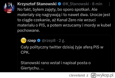 cleveland - To już któraś z rzędu afera PIS gdzie Stanowski milczy cały dzień i wiecz...