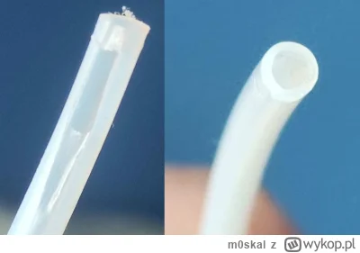 m0skal - #druk3d #bambusowylas 
Ciekawostka, tak wyglądają oba końce wężyka wewnątrz ...
