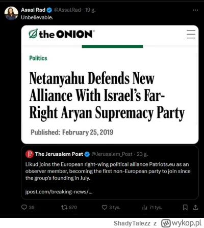 ShadyTalezz - Uuu konfa ma nowego sojusznika - ludobójczą partię z Izraela, niesomowi...