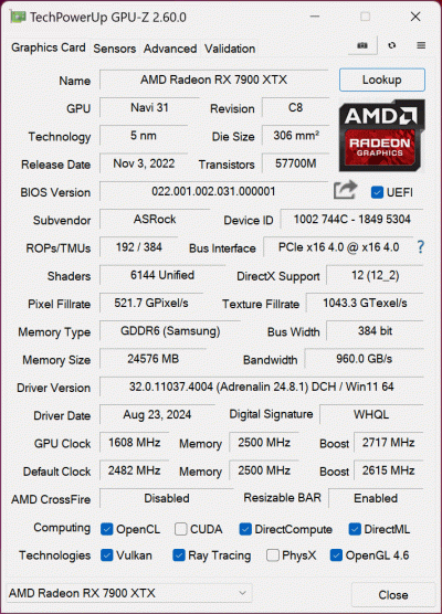 TiniMini_pl - Sprzedam za 2999 zł Kartę graficzną Radeon Asrock Phantom gaming 7900XT...