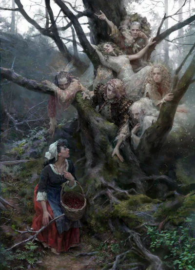 GARN - #sztuka #art #digitalpainting autor: Yuliya Litvinova | Fairys and the peasant...
