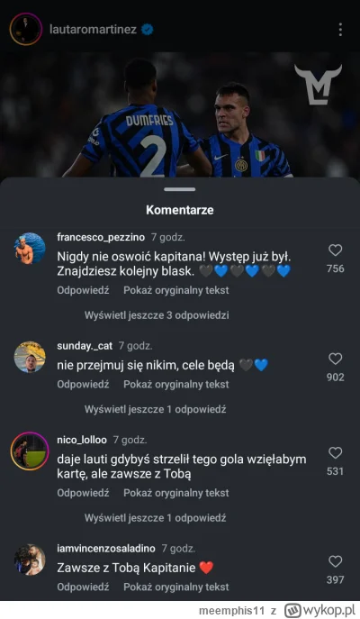 meemphis11 - Lautaro zagrał wczoraj tragicznie i marnował okazję na potęgę a na Insta...
