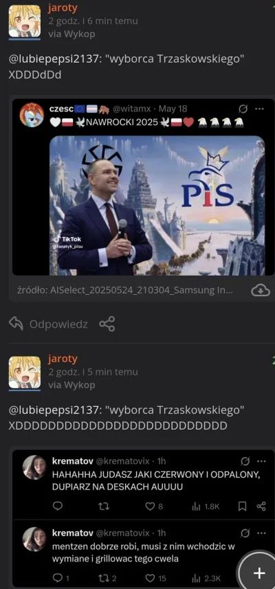 jaroty - @Kempes: sprawdziłem paru tych "wyborców"