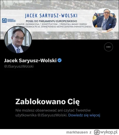 markhausen - Kogoś zabolało stwierdzenie faktu, że typ raz zapisał się do Partii Robo...