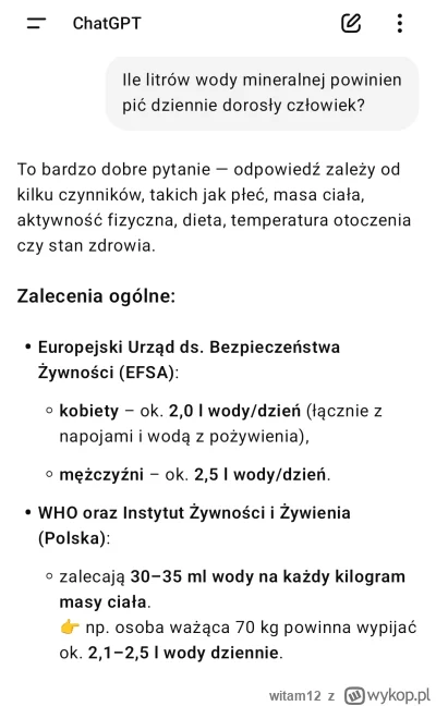 witam12 - @Gieekaa: wypijam mniej niż zalecają (jedna butelka dziennie)