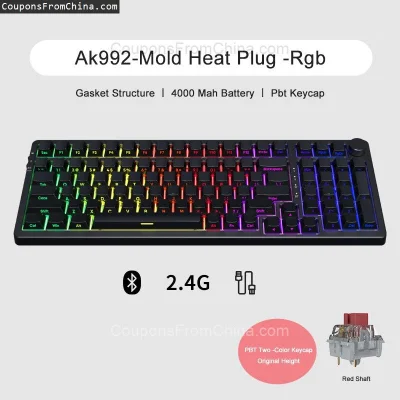 n____S - ❗ Ajazz AK992 3-Mode Mechanical Keyboard RGB PBT 100 Keys
〽️ Cena: 46.28 USD...