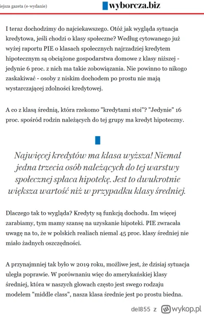 del855 - FAKTY:

Żeby być w klasie wyższej (wg PIE) trzeba mieć 7k netto per person (...