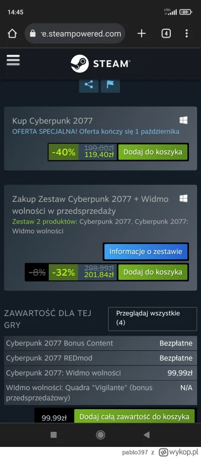 pablo397 - Promka na steamie - za 200zl z hakiem można mieć podstawke plus dodatek 

...