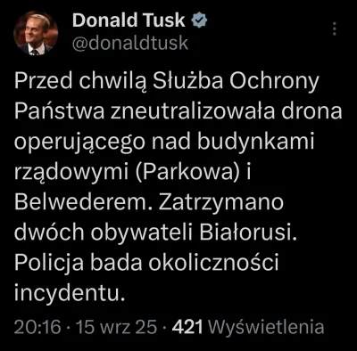 Metris - Grubo

https://x.com/donaldtusk/status/1967653747208884444?t=K9qopN7FqtFb18Z...