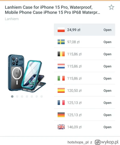 hotshops_pl - Etui do iPhone 15 Pro, wodoszczelne, [kompatybilne z Magsafe]

https://...